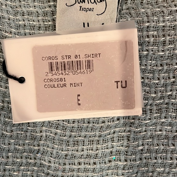 Sunday st tropez - Made in France - Woven Linen Short Sleeve Poncho One Size - Picture 7 of 14